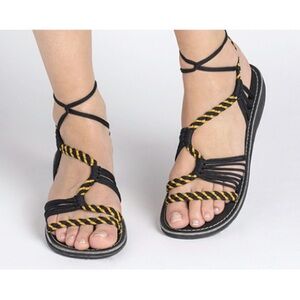 La Marine braided boho sandals